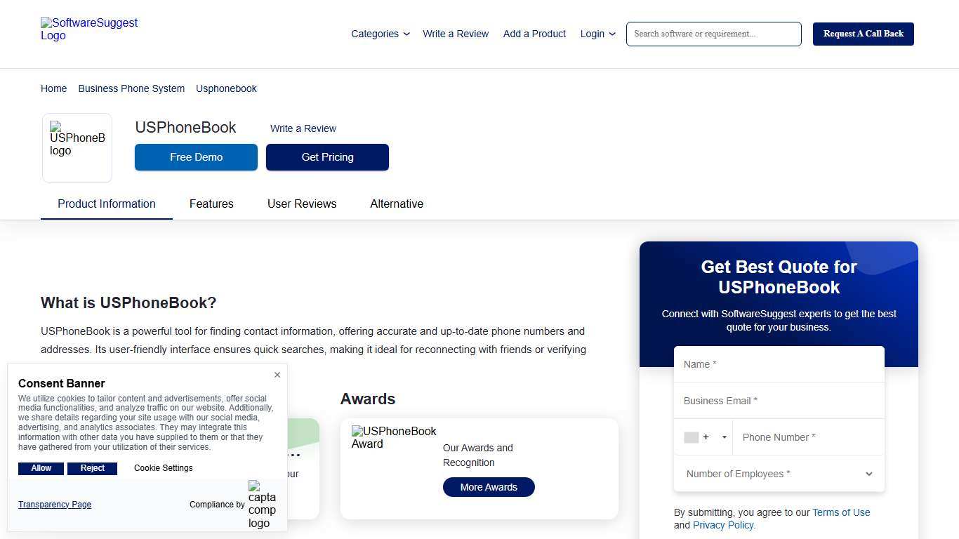 USPhoneBook - Pricing, Features, and Details in 2026